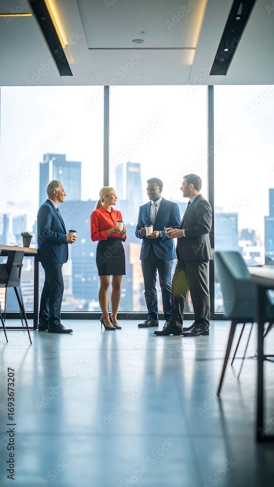 Fototapeta premium Business people talking in a modern office