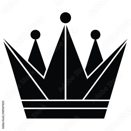 wireframe crown vector icon