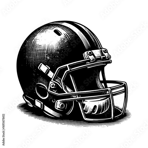  football helmet black vector icon with transparent background 