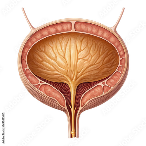 Human Urinary Bladder PNG, Isolated, Transparent Background