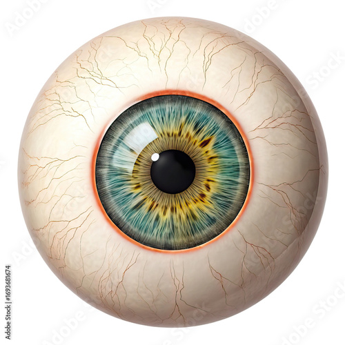 Human Eye Anatomy PNG, Isolated, Transparent Background