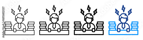Workload Icon Different Style Outline Collection Set