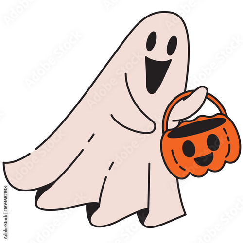trick or treat ghost cartoon