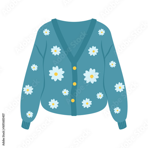 Warm winter clothes and jackets in different styles