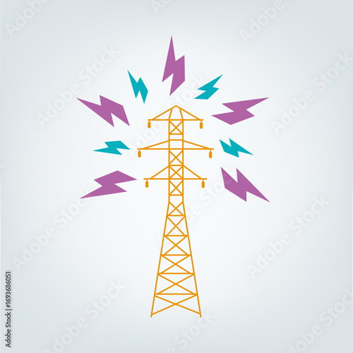 Transmission Tower Icon concept. Vector EPS10.