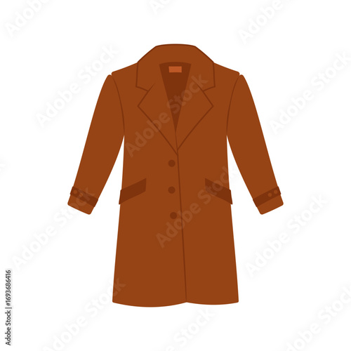 Warm winter clothes and jackets in different styles