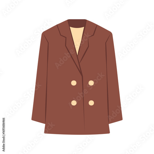 Warm winter clothes and jackets in different styles