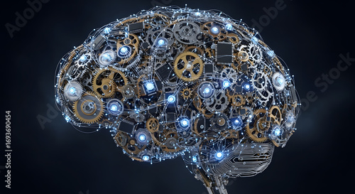 AI Innovation Brain Concept – Futuristic Artificial Intelligence Technology