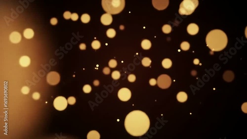 Golden Bokeh Light Background
