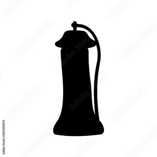 Elegant silhouette of a classic coffee server with a curved handle