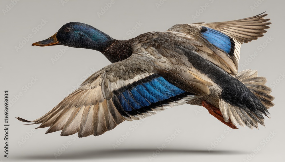 Obraz premium Flying duck, elegant flight