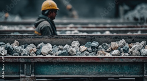 Industrial quarry scene