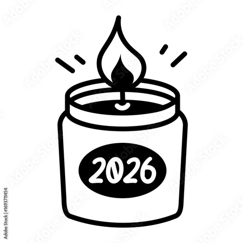 A sketchy style icon showing scented candles
