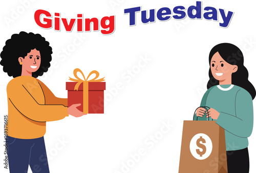 Giving Tuesday Charity and Donation Illustration