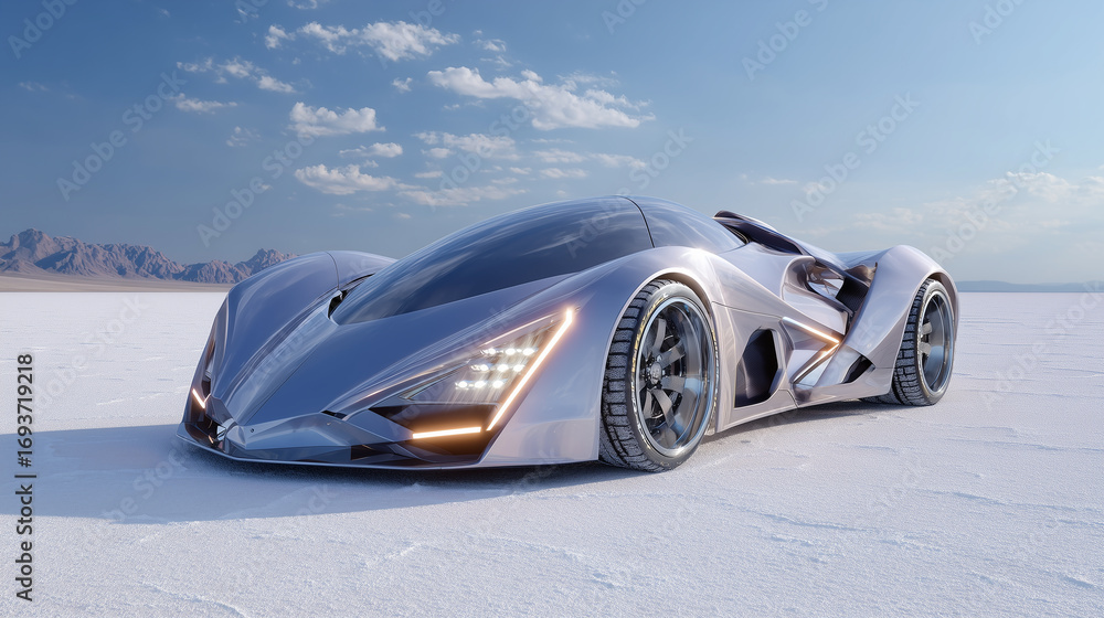 Naklejka premium car in snow