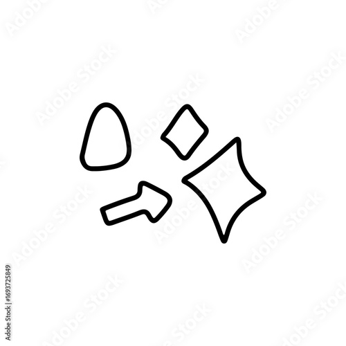 Outline baby new born doodles decoration element design. game, education, sock. baby newborn element doodle
