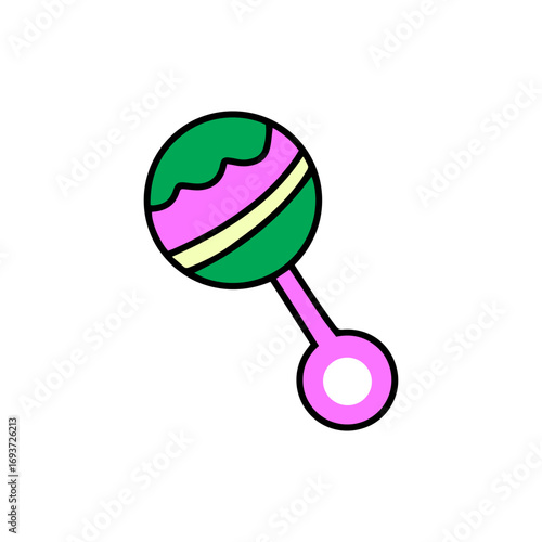 Outline baby new born doodles decoration element design. game, education, sock. baby newborn element doodle