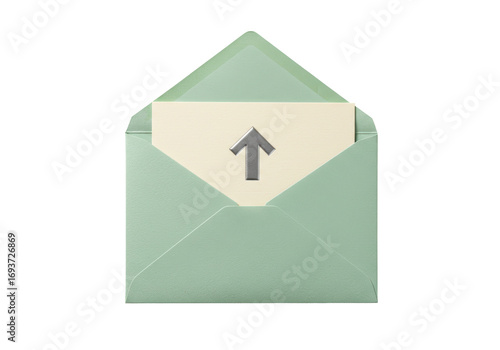 Free Download Isolated envelope with paper message, symbol of sending information on correspondence - GFXLoad