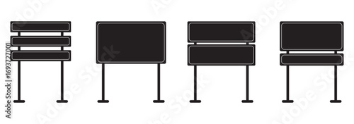 Blank traffic board icon. Road sign icon, vector illustration