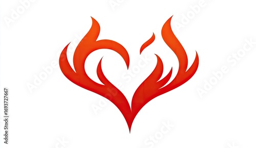 Fiery heart symbol