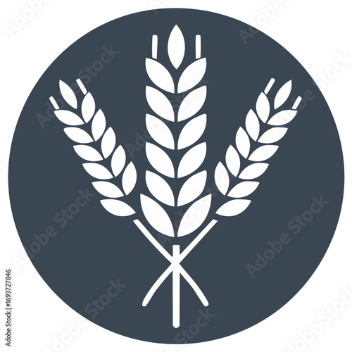Abstract wheat bundle icon for farming, bakery, and healthy food products branding