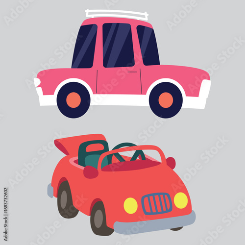 vector cartoon car