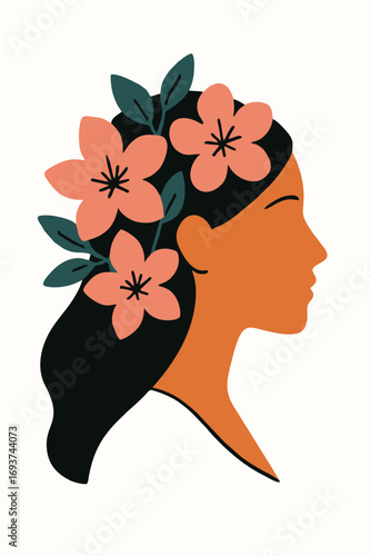 woman with flowers