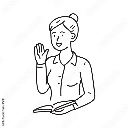 A teacher using their voice to explain a lesson