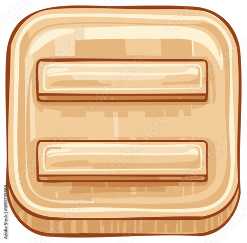 Cartoon Style Equals Sign Illustration Equal Symbol Math Equation Graphic
