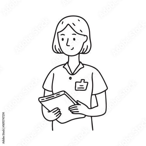 A volunteer assisting at a medical camp