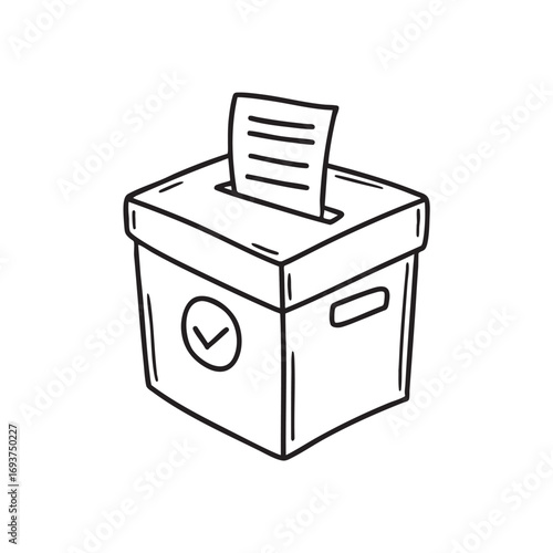 A vote box placed on a table