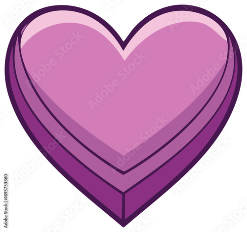 Stylish graphic Heart Illustration for Greeting Cards and Social Media Designs. Sweet love symbol.