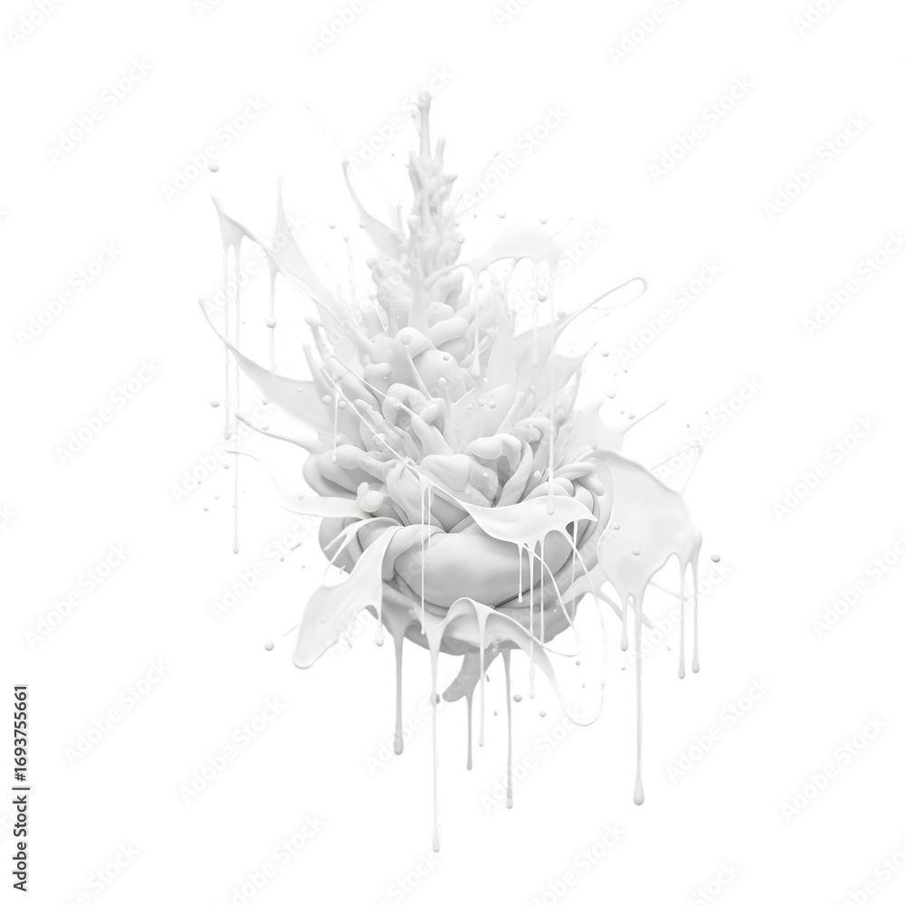 Obraz premium white flower on black background