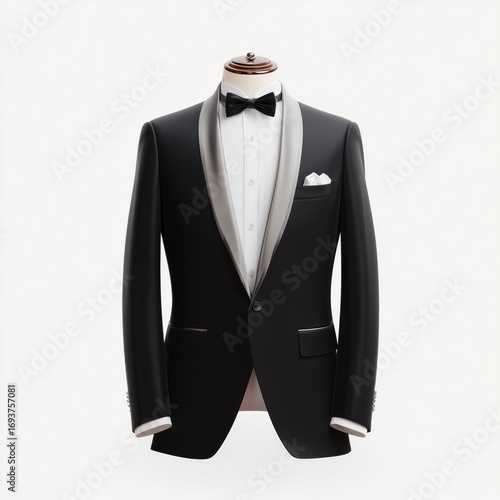 Black Tuxedo Formal Wear for Men , white background cut out PNG
