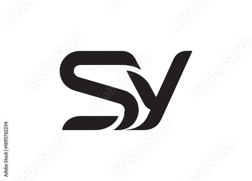 Modern sy monogram logo design abstract lettermark for brand identity and business applications