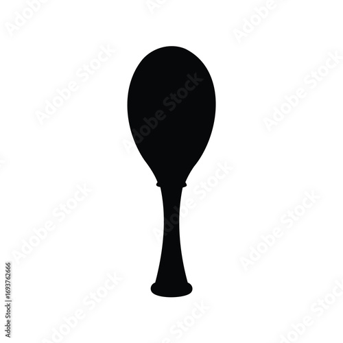 Silhouette of a Maraca a vibrant symbol of rhythm and musical expression