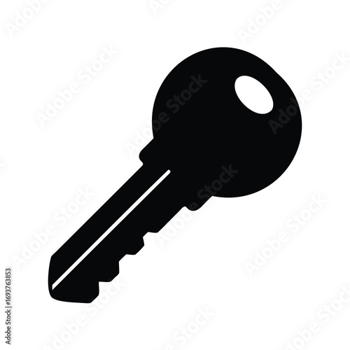 A sleek and modern silhouette of a key to unlock opportunities