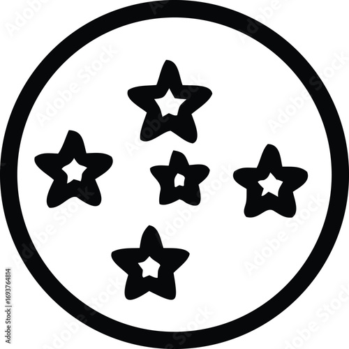 Iconic dragon ball sphere design featuring four stars for fans and collectors high-quality graphic asset