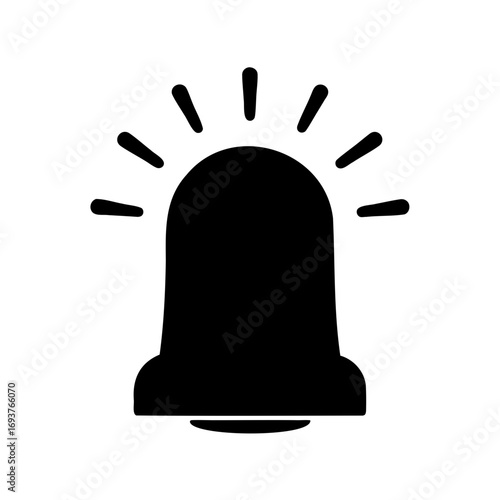 Emergency beacon icon depicting a silent warning signal for assistance