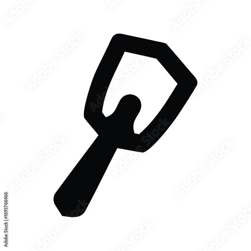 Minimalistic bottle opener illustration for barware design and graphic representation use