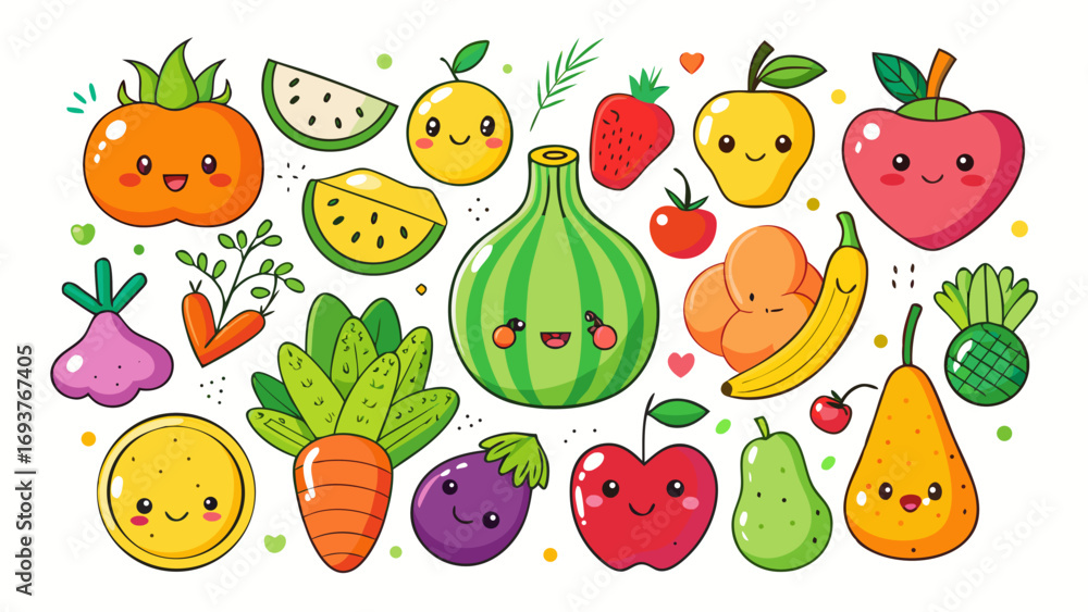 Fototapeta premium fruits and vegetables