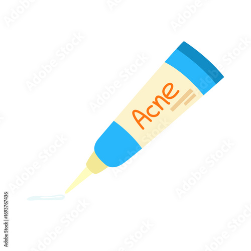 Acne facial type concept. vector illustration