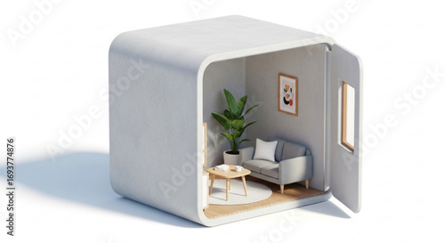 Modern tiny house interior design idea with small space living and minimalist furniture and decor inspiration