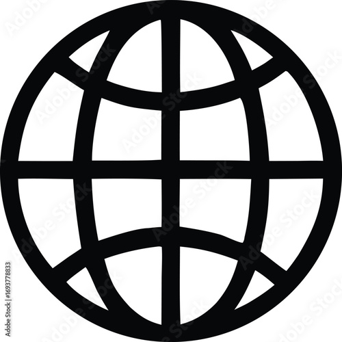 Global network symbol digital internet connection world connection web icon representing connectivity and worldwide access