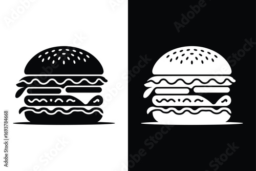 Veggie burgers icon flat icon vector on White Background Vector Art Illustration on white background.	