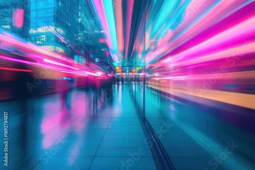 Blurred Lights Paint the Cityscape, a Dreamy Motion of the Future