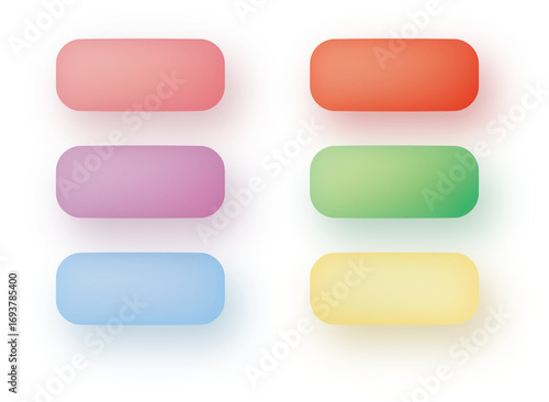 Wallpaper Mural 浮かんだようなポップなクリックボタンのイラスト Torontodigital.ca