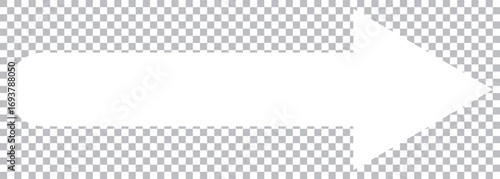 White icon on Transparent background. Inversion . Vector arrow icon pointing to the right. Vector white illustration on black or transparent background. EPS 10.