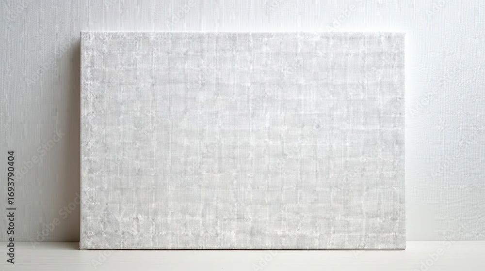 Fototapeta premium Blank Canvas Awaits Artistry, Offering Creative Potential And Inspiration.