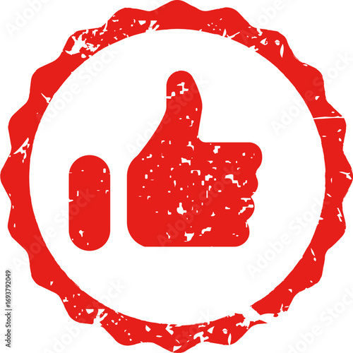 Red Thumbs Up Seal Graphic